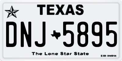 TX license plate DNJ5895