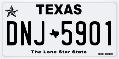 TX license plate DNJ5901