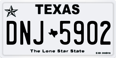 TX license plate DNJ5902