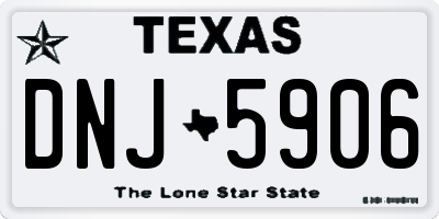 TX license plate DNJ5906
