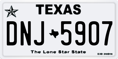 TX license plate DNJ5907