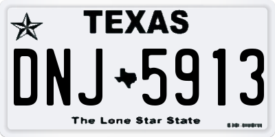TX license plate DNJ5913