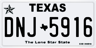 TX license plate DNJ5916