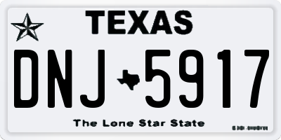 TX license plate DNJ5917