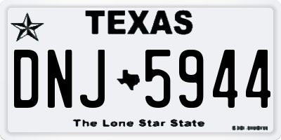 TX license plate DNJ5944