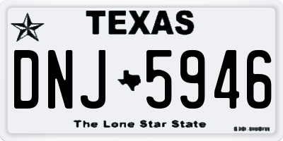 TX license plate DNJ5946
