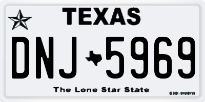 TX license plate DNJ5969