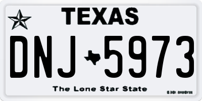 TX license plate DNJ5973