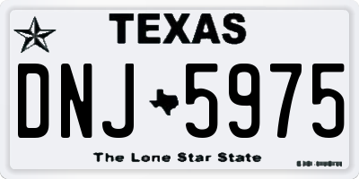 TX license plate DNJ5975