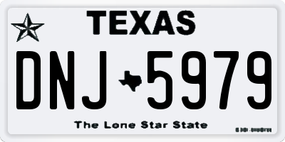 TX license plate DNJ5979