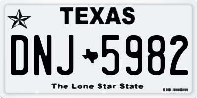 TX license plate DNJ5982