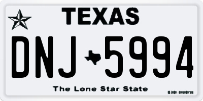 TX license plate DNJ5994