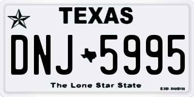 TX license plate DNJ5995