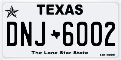 TX license plate DNJ6002