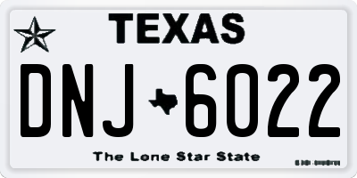 TX license plate DNJ6022