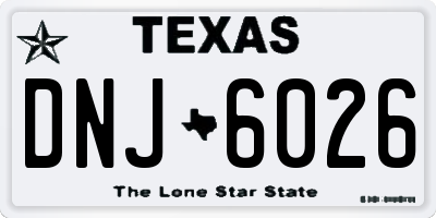 TX license plate DNJ6026