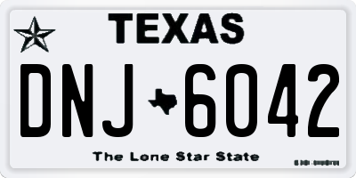 TX license plate DNJ6042