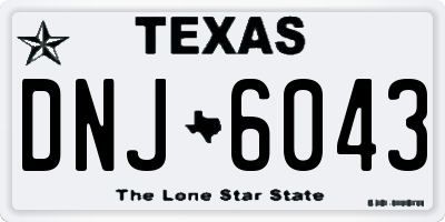 TX license plate DNJ6043