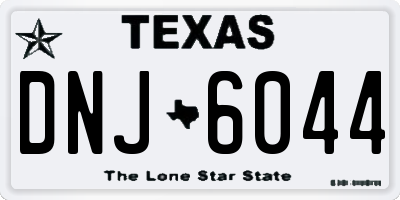 TX license plate DNJ6044