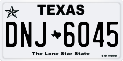 TX license plate DNJ6045
