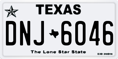 TX license plate DNJ6046