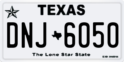 TX license plate DNJ6050