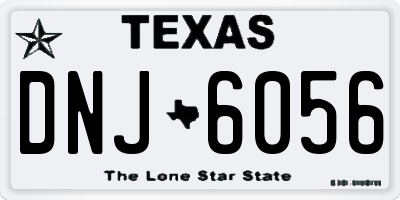 TX license plate DNJ6056