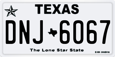 TX license plate DNJ6067