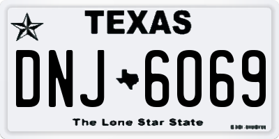 TX license plate DNJ6069