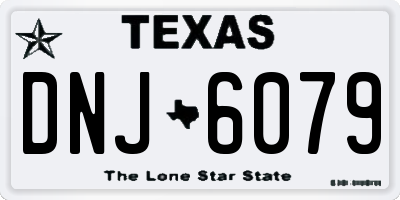 TX license plate DNJ6079
