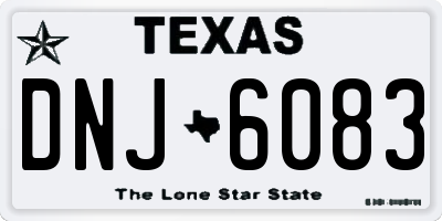 TX license plate DNJ6083