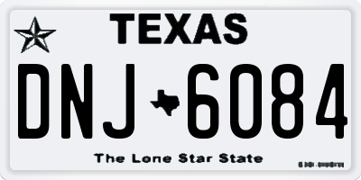 TX license plate DNJ6084