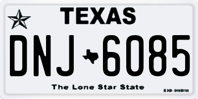 TX license plate DNJ6085