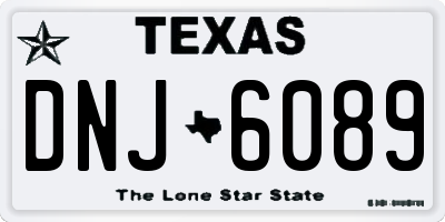 TX license plate DNJ6089