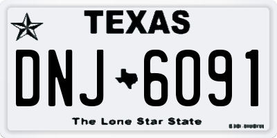 TX license plate DNJ6091