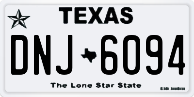 TX license plate DNJ6094