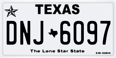 TX license plate DNJ6097