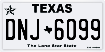 TX license plate DNJ6099