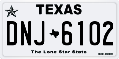 TX license plate DNJ6102