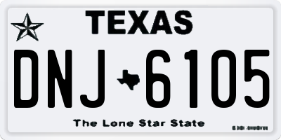TX license plate DNJ6105