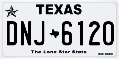 TX license plate DNJ6120