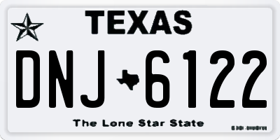 TX license plate DNJ6122