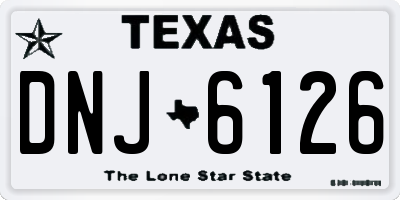 TX license plate DNJ6126