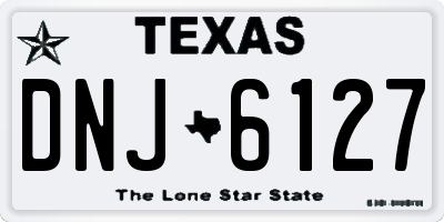 TX license plate DNJ6127