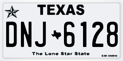 TX license plate DNJ6128