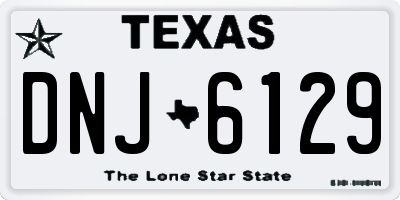 TX license plate DNJ6129