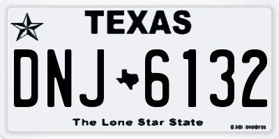 TX license plate DNJ6132