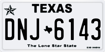 TX license plate DNJ6143
