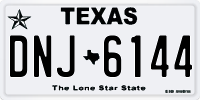 TX license plate DNJ6144