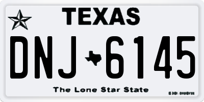 TX license plate DNJ6145